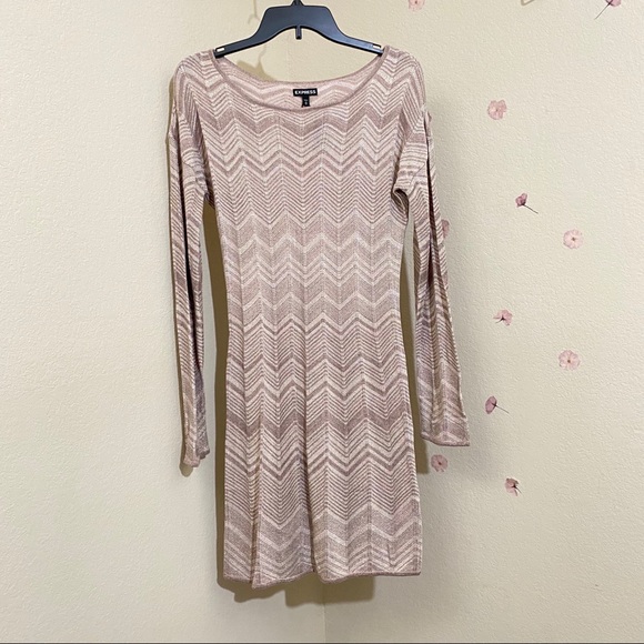 Express - Knitted Metallic Dress - Picture 1 of 5
